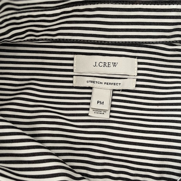 J. CREW Women’s Long Sleeves Shirt Size:PM Black & White - Picture 3 of 5